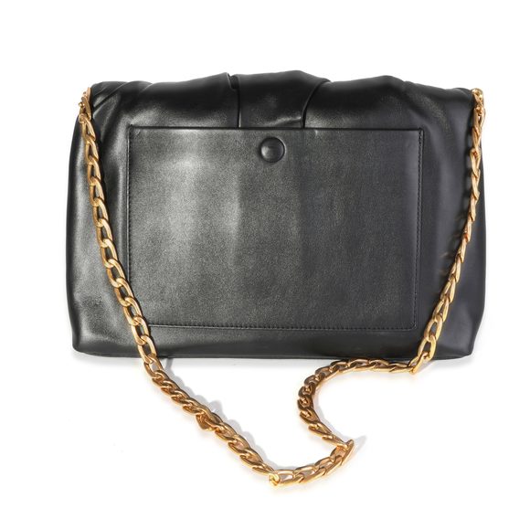 Stella McCartney Black Vegan Leather Nina Fold-Over Frame Bag - Picture 3 of 6